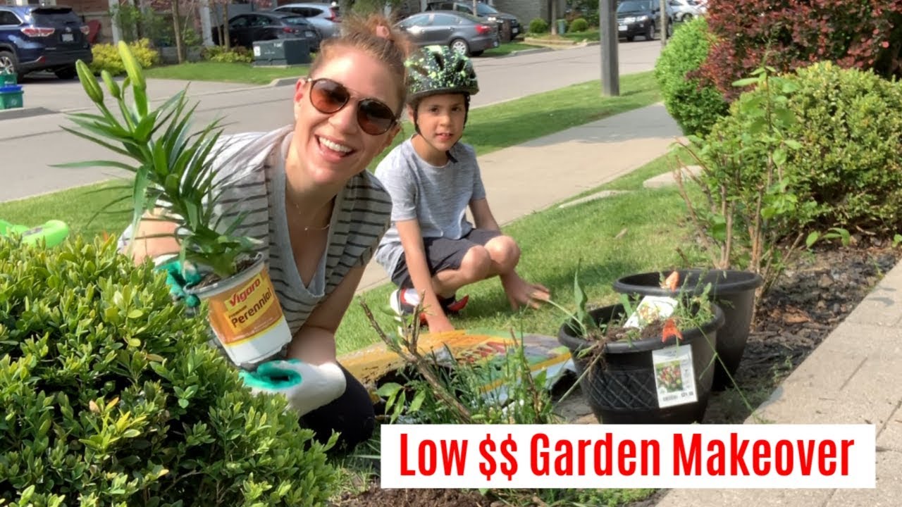FINALLY! Front Yard Gardening Makeover - On A Budget | BEFORE AND AFTER