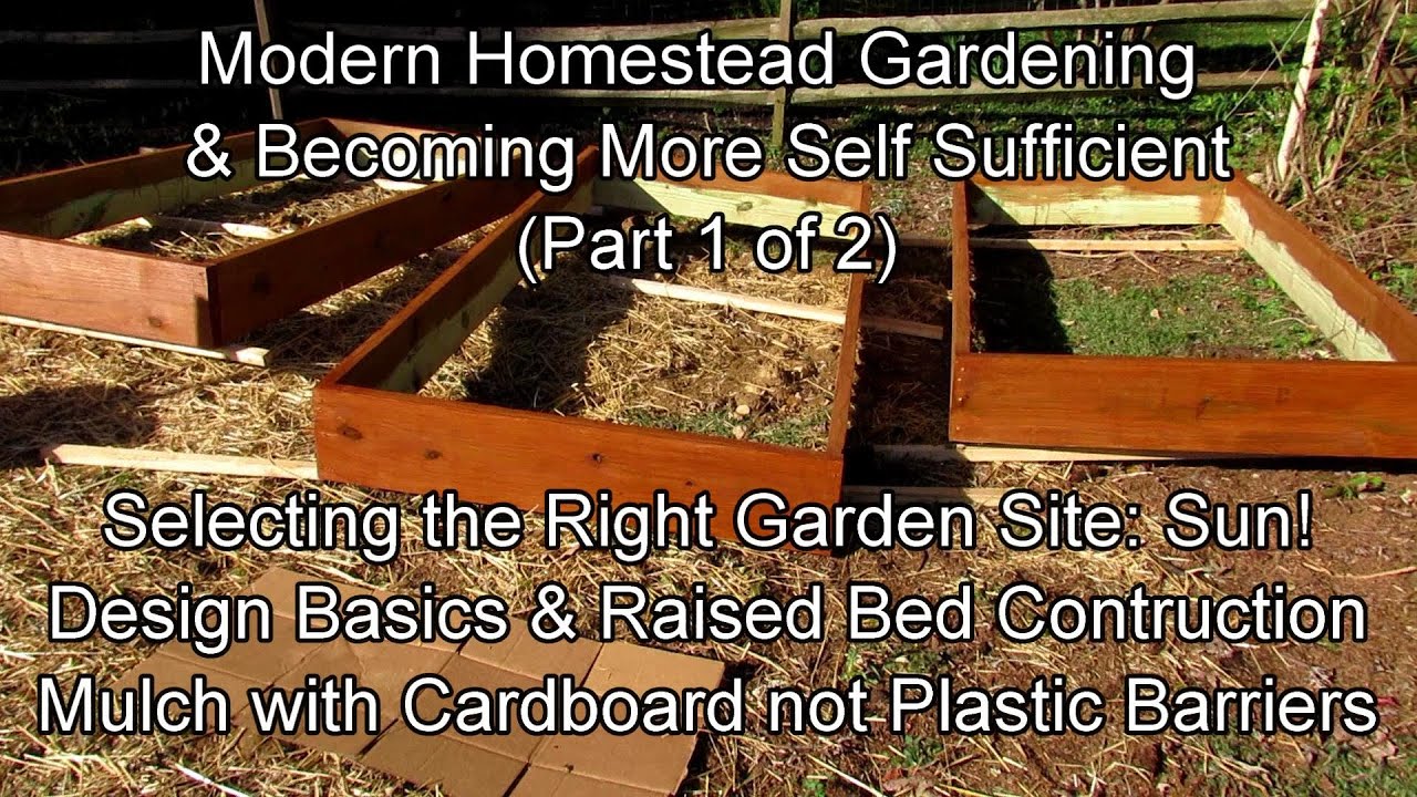 Modern Homestead Gardening & Becoming Self-Sufficient 4-12:  Placement, Sun, Water &  Bed Design