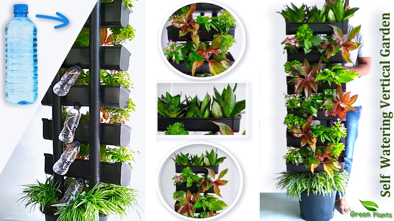 Automatic Plant Watering Systems To Make Vertical Gardening | self watering system//GREEN PLANTS