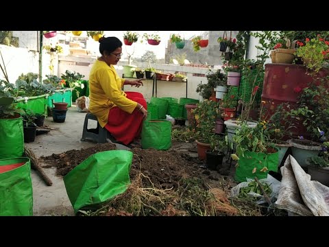 Summer gardening ki shuruaat subse difficult kaam se || Make Growbags ready for Vegetables