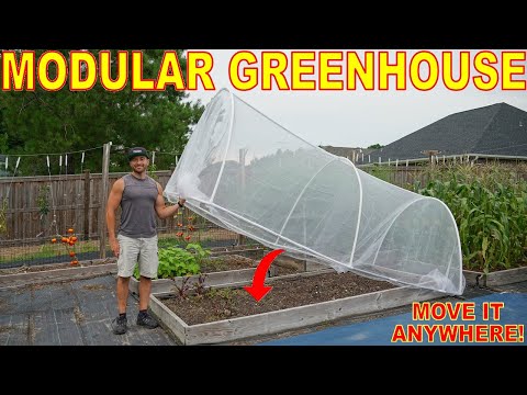 How To Build A MODULAR Greenhouse For Year Round Gardening! Move It ANYWHERE!