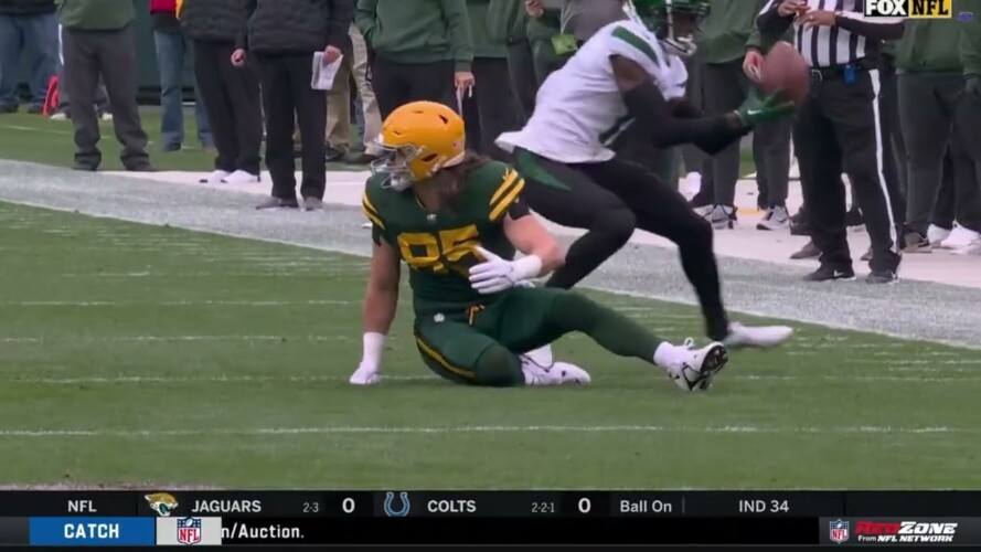 Aaron Rodgers almost gave a pick 6 to sauce Gardner🥶