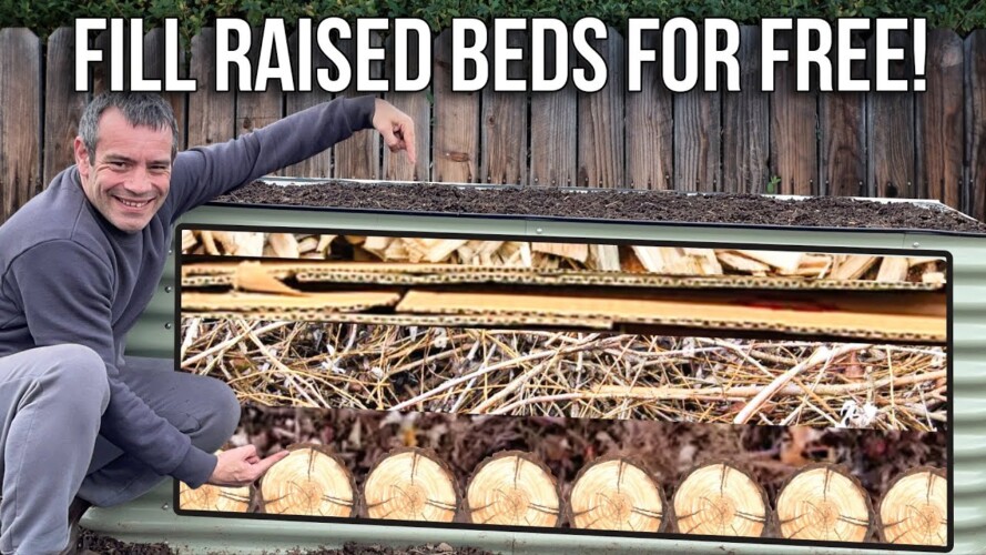 How to Fill Your Raised Garden Bed for FREE - Cheap, Natural, Organic Methods!