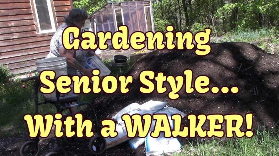 Gardening Senior Style   With A Walker!