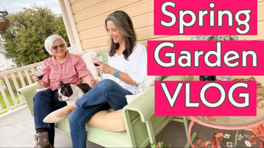 Spring Gardening and Decorating a Mini Patio Space | Home VLOG #garden