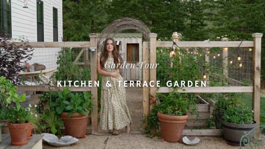 Kitchen Garden & Terrace Garden Tour (Gardening on a Hillside)